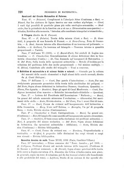 Periodico di matematica per l'insegnamento secondario