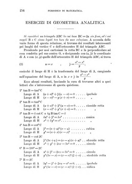 Periodico di matematica per l'insegnamento secondario