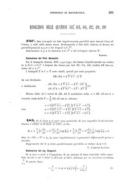 Periodico di matematica per l'insegnamento secondario