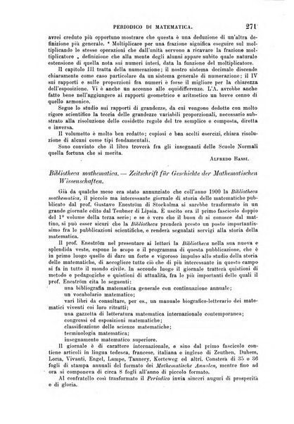 Periodico di matematica per l'insegnamento secondario