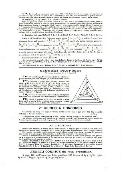 Periodico di matematica per l'insegnamento secondario