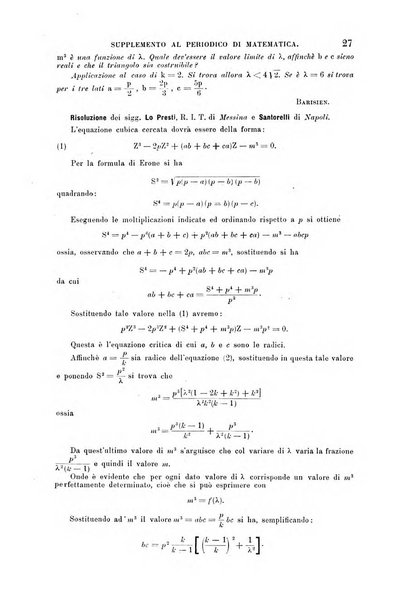 Periodico di matematica per l'insegnamento secondario