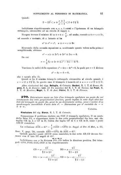 Periodico di matematica per l'insegnamento secondario