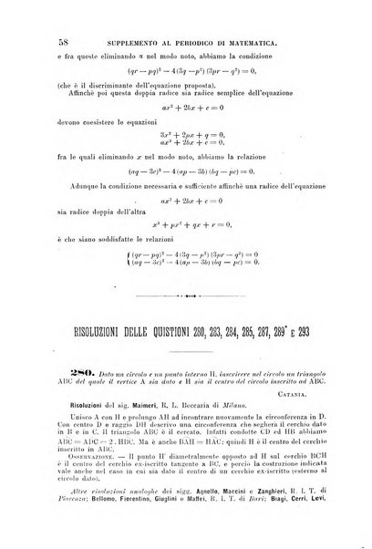 Periodico di matematica per l'insegnamento secondario