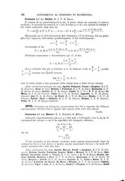 Periodico di matematica per l'insegnamento secondario