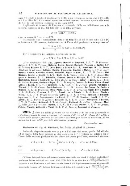 Periodico di matematica per l'insegnamento secondario