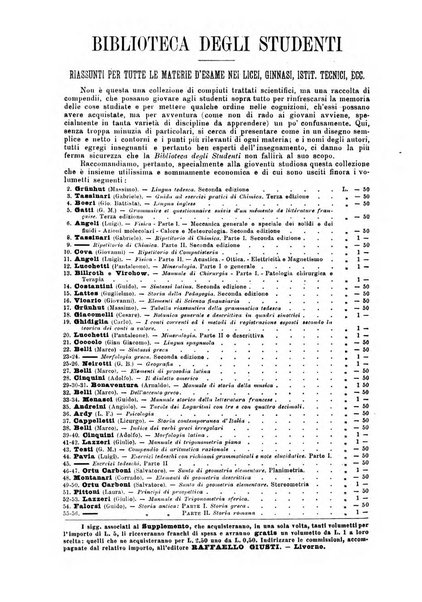 Periodico di matematica per l'insegnamento secondario