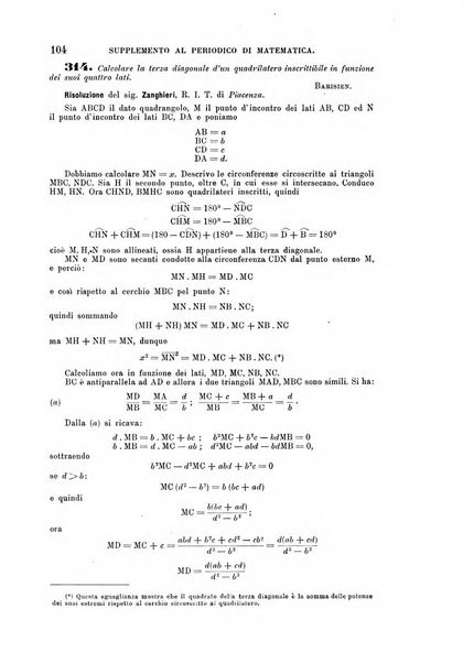 Periodico di matematica per l'insegnamento secondario