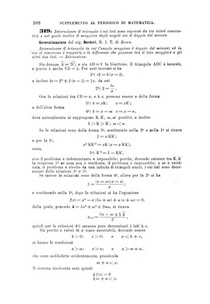 Periodico di matematica per l'insegnamento secondario