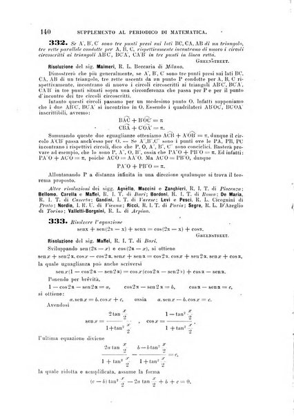 Periodico di matematica per l'insegnamento secondario