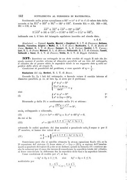 Periodico di matematica per l'insegnamento secondario