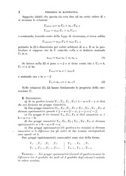 Periodico di matematica per l'insegnamento secondario