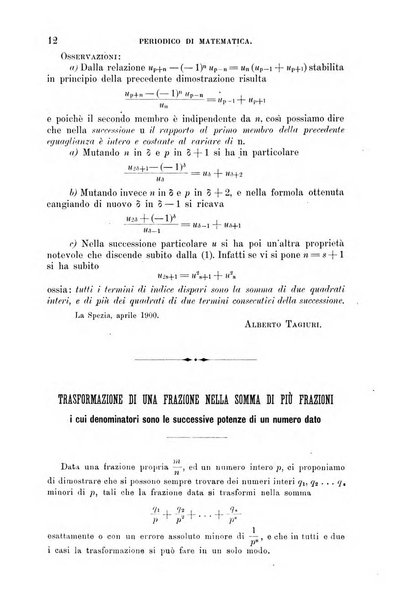 Periodico di matematica per l'insegnamento secondario