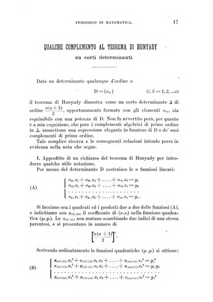 Periodico di matematica per l'insegnamento secondario