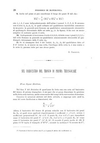 Periodico di matematica per l'insegnamento secondario