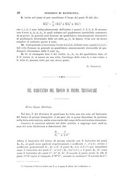 Periodico di matematica per l'insegnamento secondario