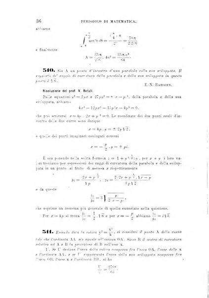 Periodico di matematica per l'insegnamento secondario