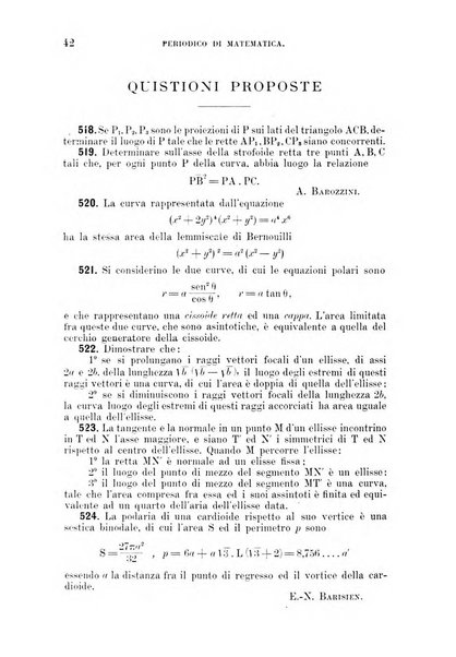 Periodico di matematica per l'insegnamento secondario