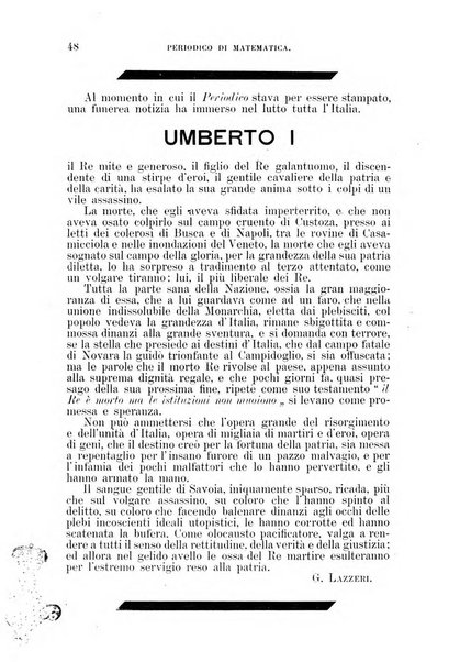 Periodico di matematica per l'insegnamento secondario