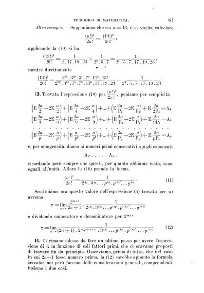 Periodico di matematica per l'insegnamento secondario