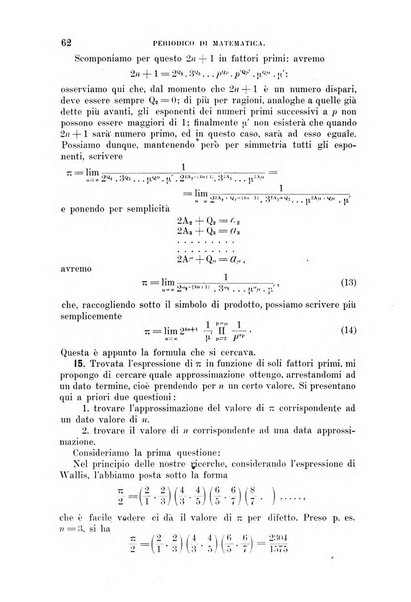 Periodico di matematica per l'insegnamento secondario