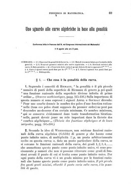 Periodico di matematica per l'insegnamento secondario