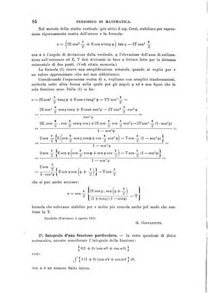 Periodico di matematica per l'insegnamento secondario