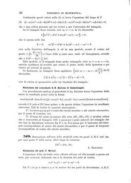 Periodico di matematica per l'insegnamento secondario