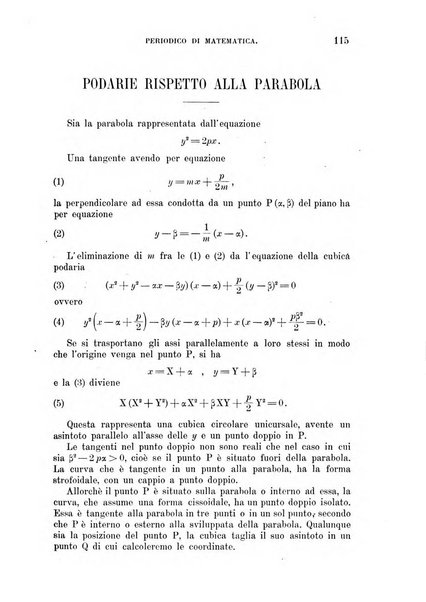 Periodico di matematica per l'insegnamento secondario