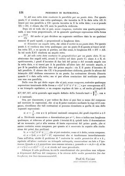 Periodico di matematica per l'insegnamento secondario