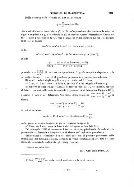 Periodico di matematica per l'insegnamento secondario