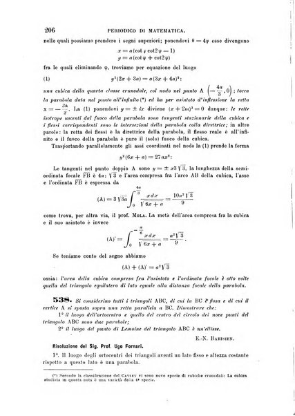 Periodico di matematica per l'insegnamento secondario