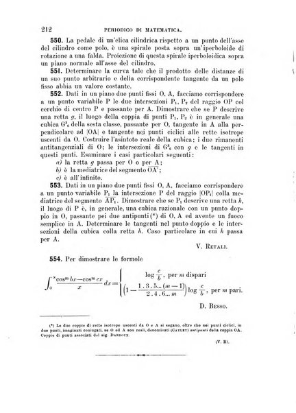 Periodico di matematica per l'insegnamento secondario