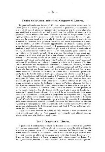 Periodico di matematica per l'insegnamento secondario