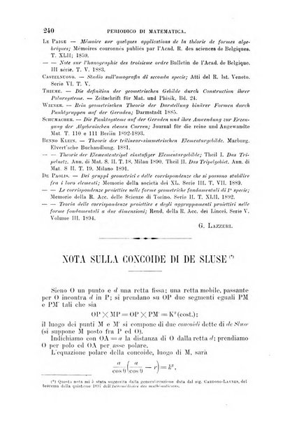 Periodico di matematica per l'insegnamento secondario