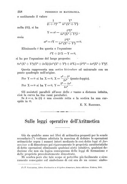 Periodico di matematica per l'insegnamento secondario