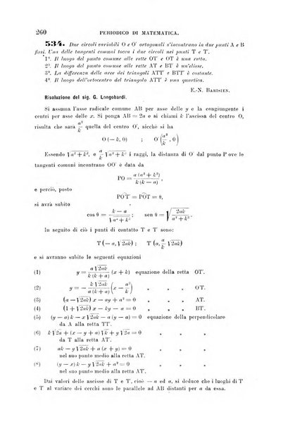 Periodico di matematica per l'insegnamento secondario