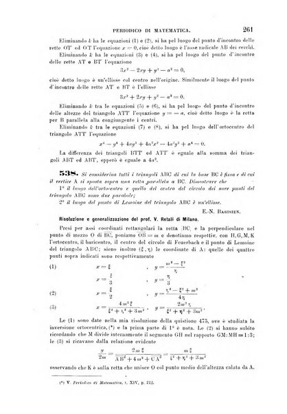 Periodico di matematica per l'insegnamento secondario