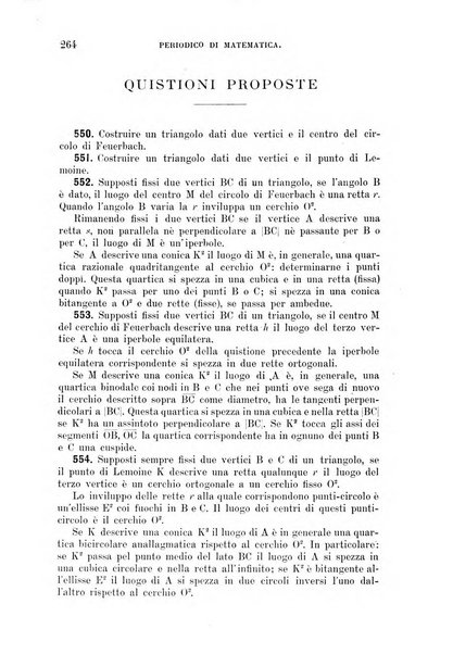 Periodico di matematica per l'insegnamento secondario