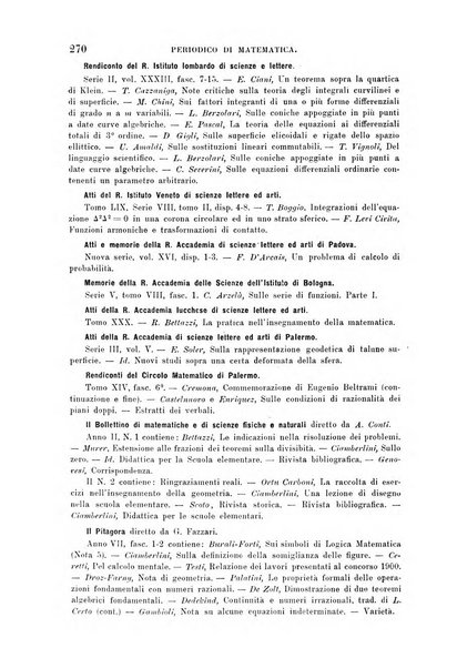 Periodico di matematica per l'insegnamento secondario