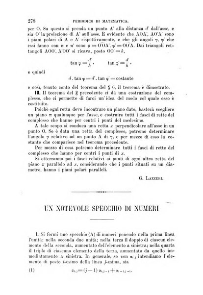 Periodico di matematica per l'insegnamento secondario