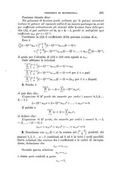 Periodico di matematica per l'insegnamento secondario