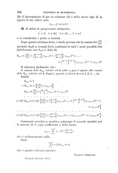 Periodico di matematica per l'insegnamento secondario