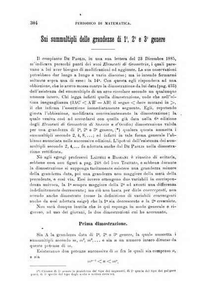 Periodico di matematica per l'insegnamento secondario