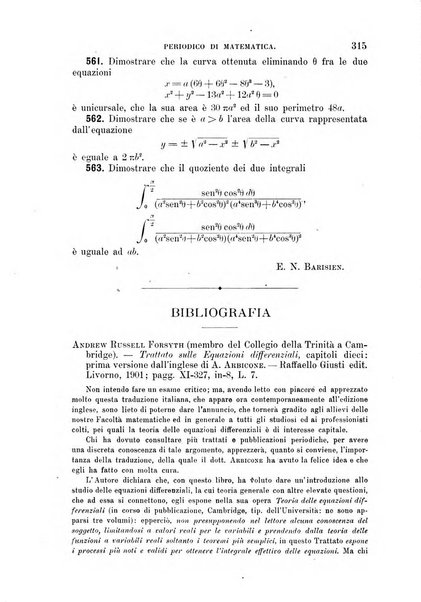 Periodico di matematica per l'insegnamento secondario