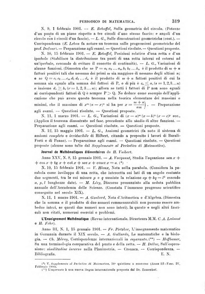 Periodico di matematica per l'insegnamento secondario