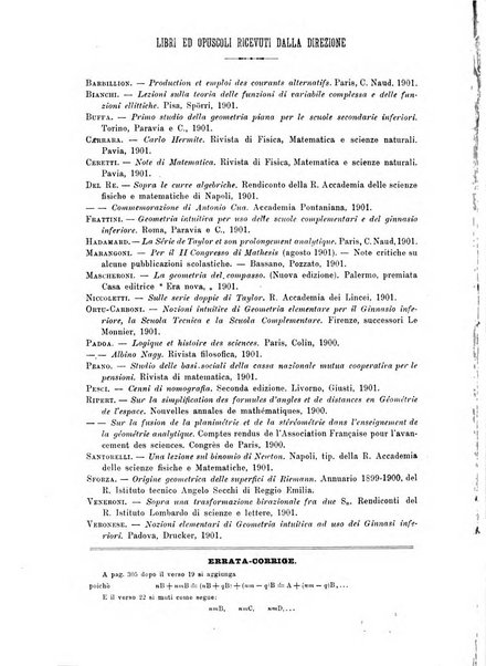 Periodico di matematica per l'insegnamento secondario