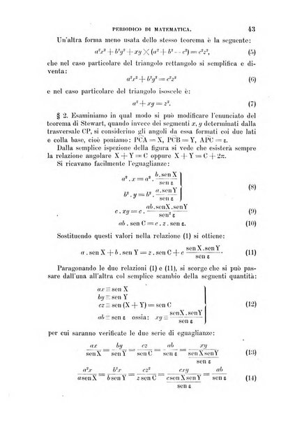 Periodico di matematica per l'insegnamento secondario