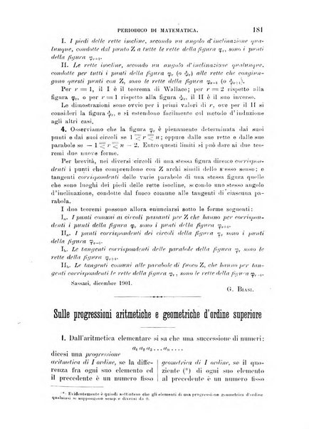 Periodico di matematica per l'insegnamento secondario