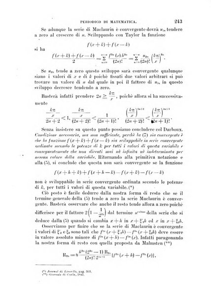 Periodico di matematica per l'insegnamento secondario